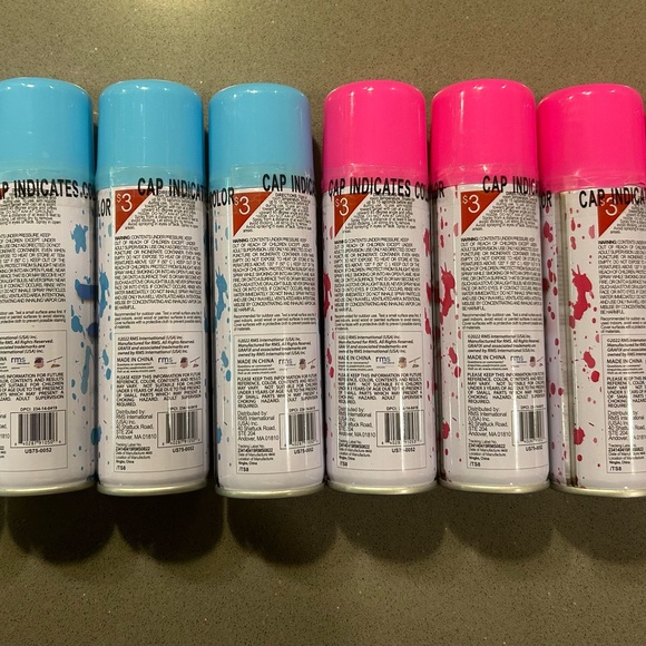 8 Cans of Crazy String - 2 colors - Pink and Blue - Picture 3 of 5